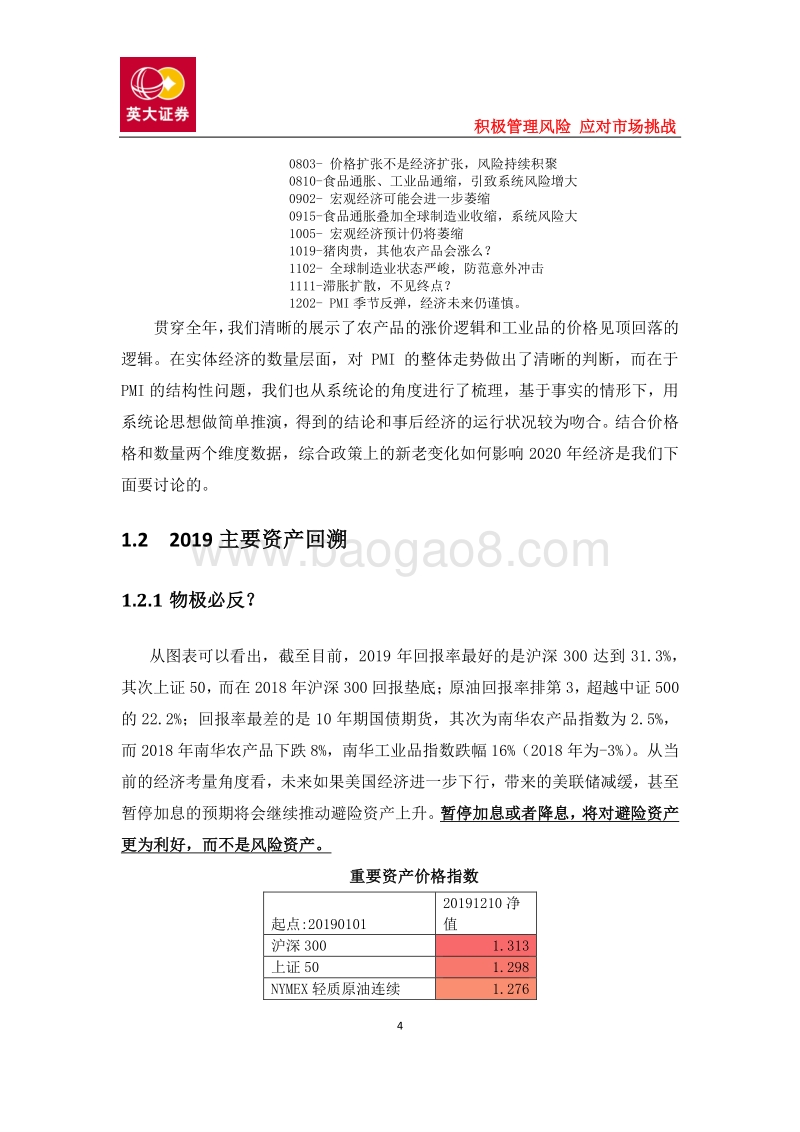 2020年经济试探着陆，风险仍大.pdf_第4页
