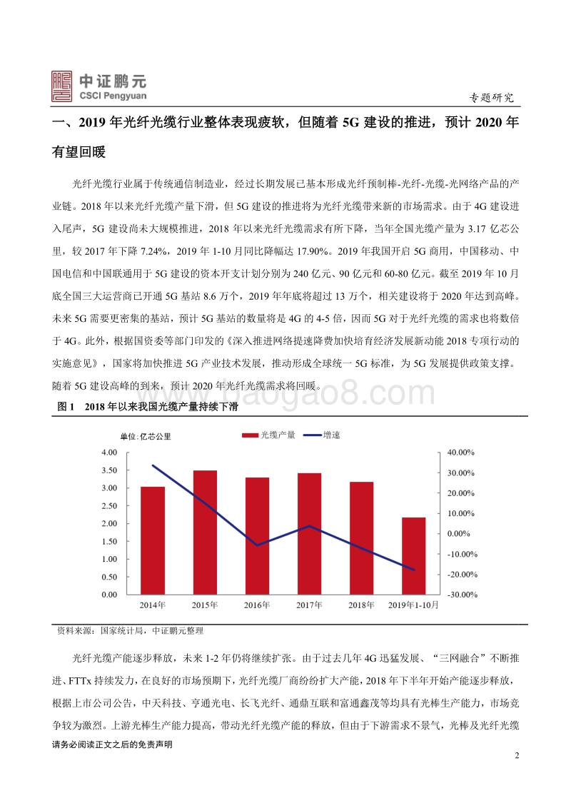 光纤光缆行业：行业有望回暖，企业盈利将有改善.pdf_第2页