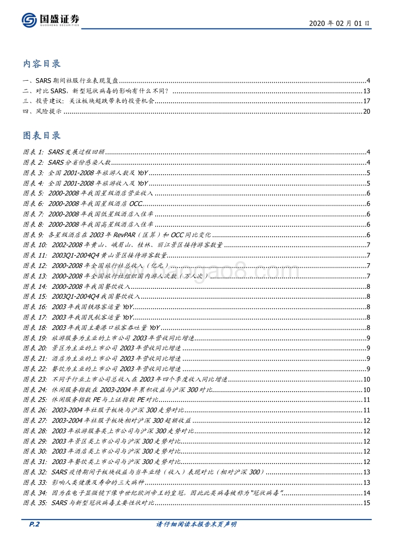 SARS期间社服行业表现复盘及新疫情下行业的投资建议.pdf_第2页