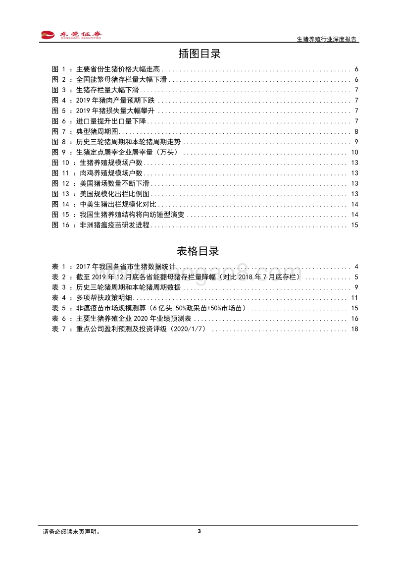 生猪养殖行业深度报告：猪价有望维持高位，龙头补栏大增，2020业绩有望迎来大爆发.pdf_第3页