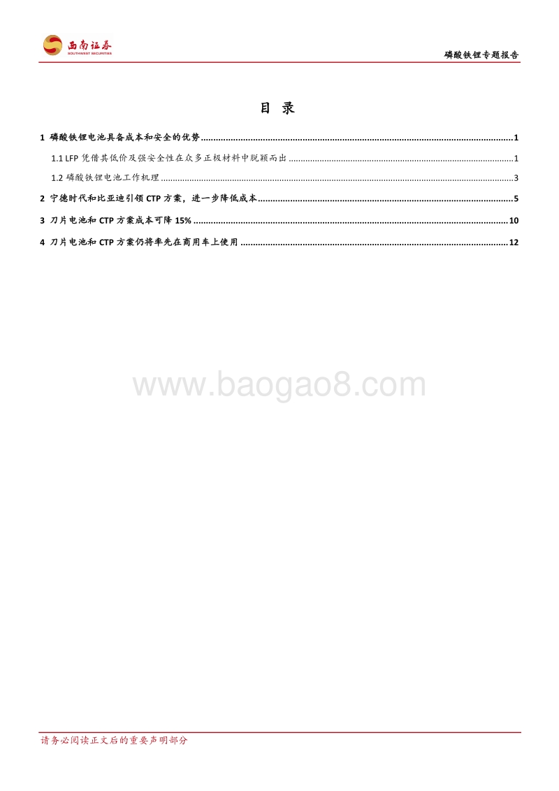 磷酸铁锂专题报告：刀片电池和CTP方案带动磷酸铁锂回暖.pdf_第2页