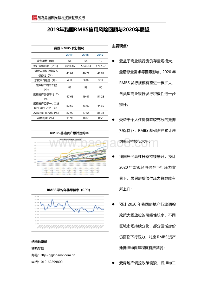 2019年我国RMBS信用风险回顾与2020年展望.pdf_第1页