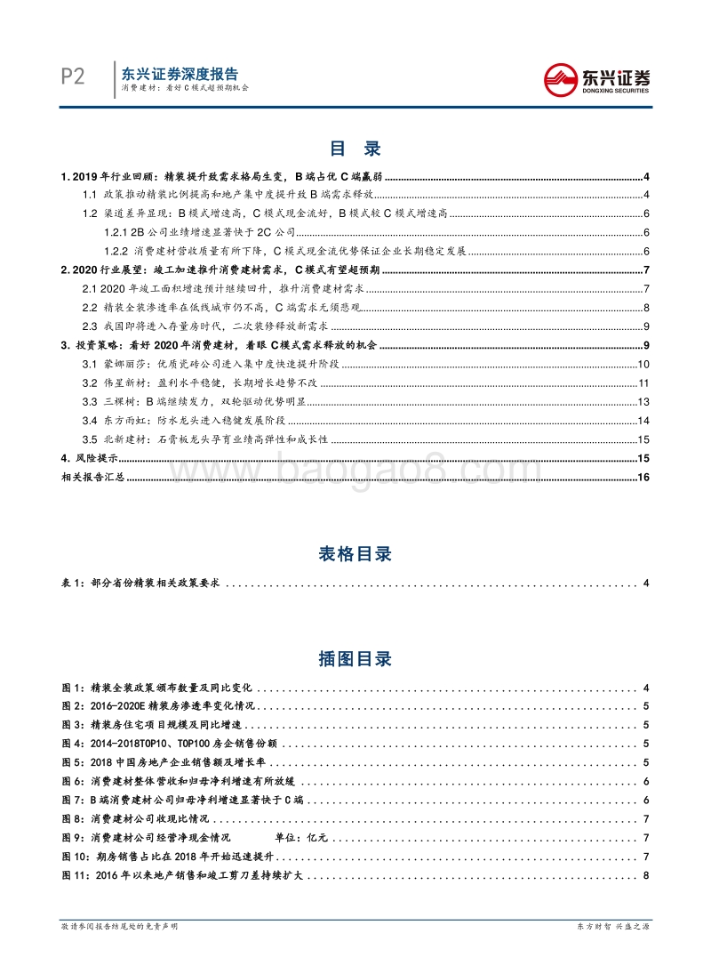 建材行业2020年度展望：消费建材：看好C模式超预期机会.pdf_第2页