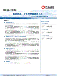 2020年信用债投资策略：利差低位，信用下沉需精选个券.pdf
