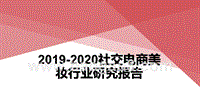 2019-2020社交电商美妆行业研究报告.pptx