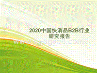 2020年中国快消品B2B行业研究报告.pptx