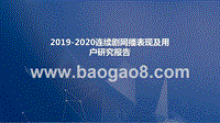 2019-2020连续剧网播表现及用户研究报告.pptx