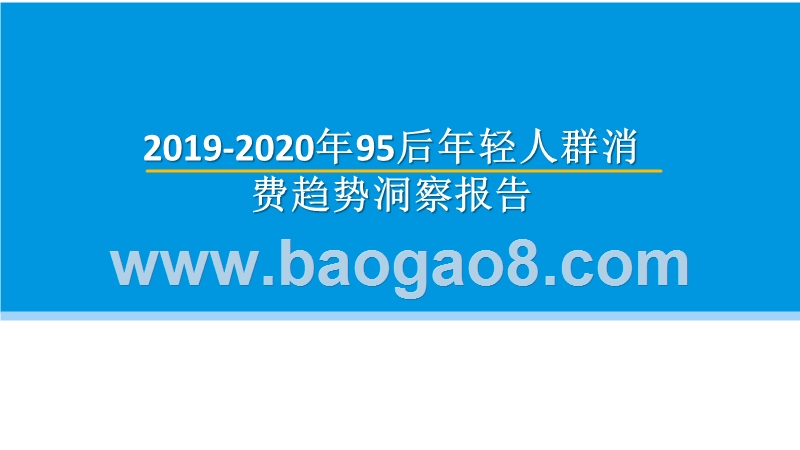 2019-2020年95后年轻人群消费趋势洞察报告.pptx_第1页