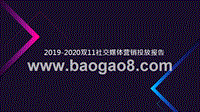 2019-2020双11社交媒体营销投放报告.pptx