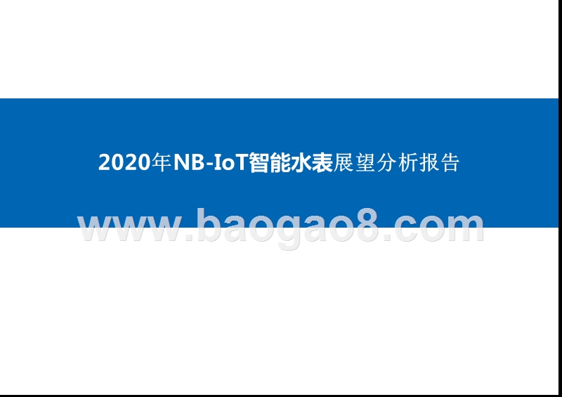 2020年NB-IoT智能水表展望分析报告.pptx_第1页