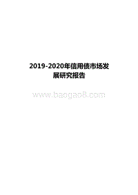 2019-2020年信用债市场发展研究报告.docx