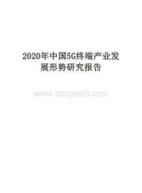 2020年中国5G终端产业发展形势研究报告.docx