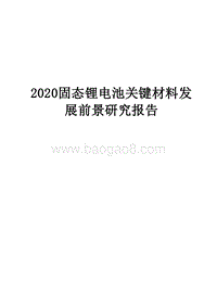 2020固态锂电池关键材料发展前景研究报告.docx