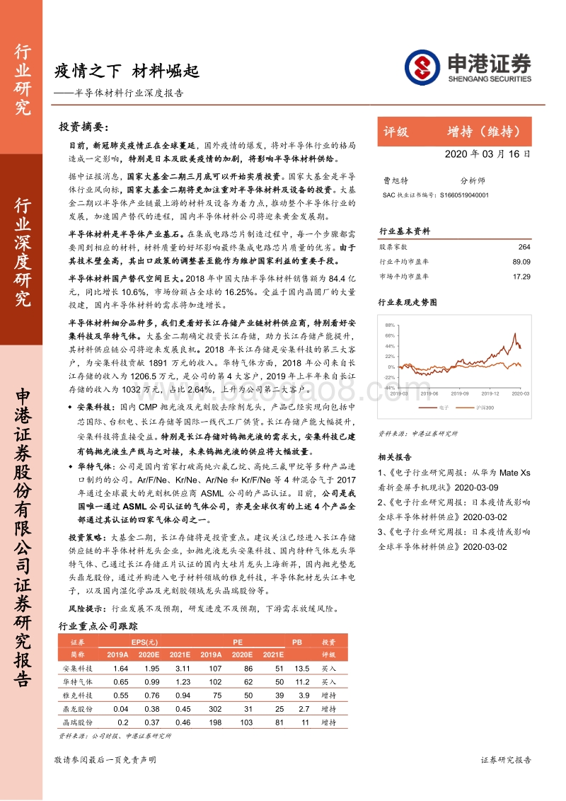 半导体材料行业深度报告：疫情之下，材料崛起.pdf_第1页