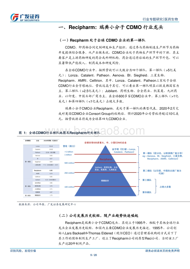 CXO全球视角之一：瑞典小分子CDMO龙头Recipharm的并购崛起之路.pdf_第5页
