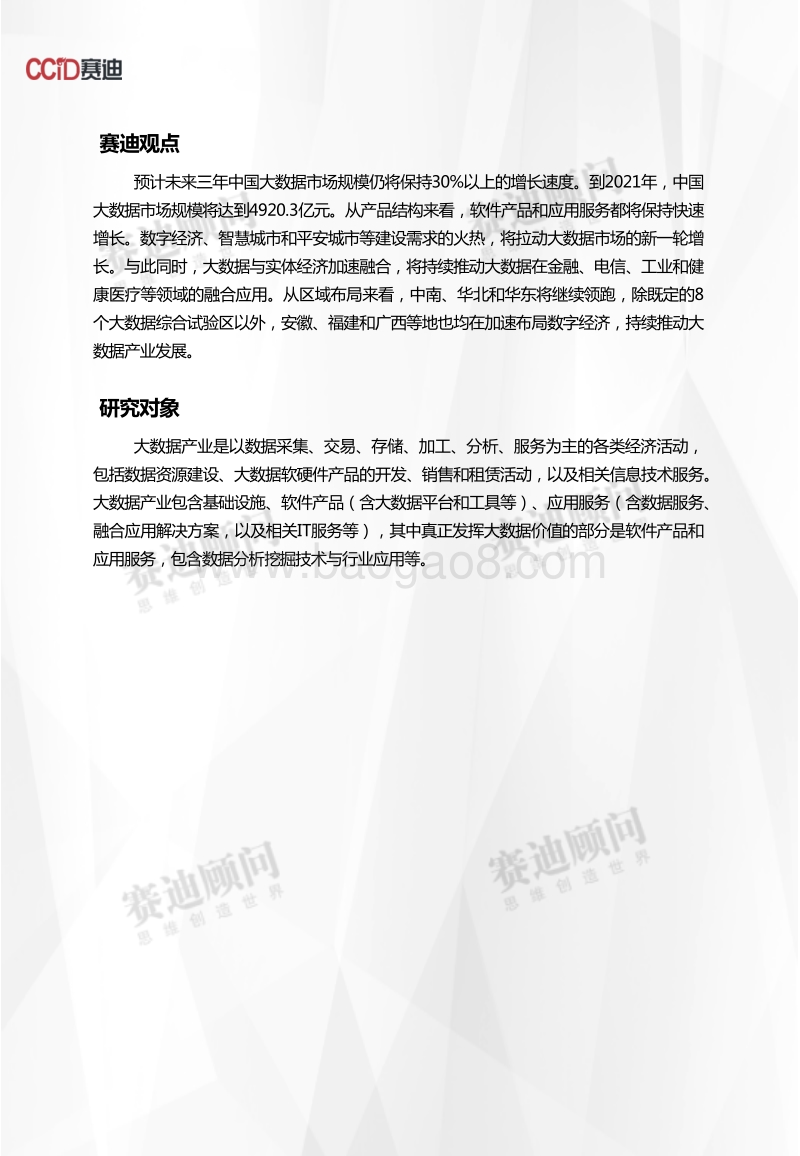 2019-2021年中国大数据市场预测与展望数据.pdf_第2页