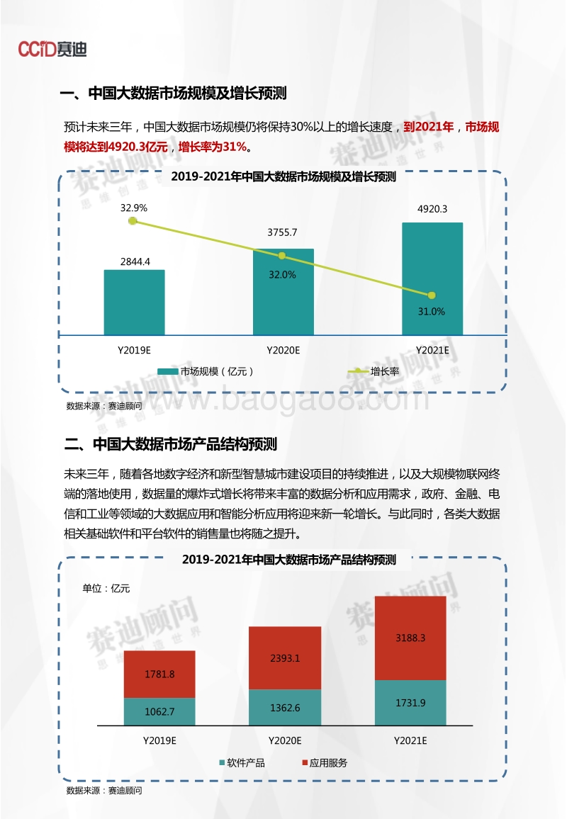 2019-2021年中国大数据市场预测与展望数据.pdf_第3页