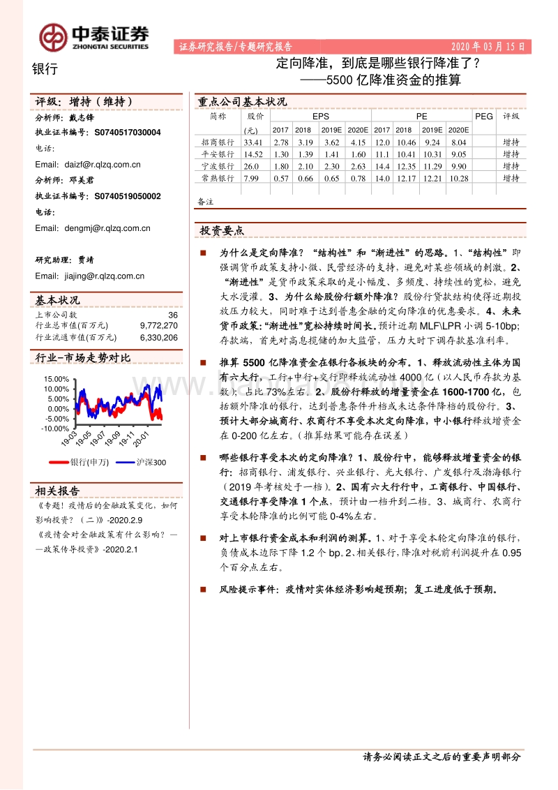 银行专题研究报告：定向降准，到底是哪些银行降准了？——5500亿降准资金的推算.pdf_第1页