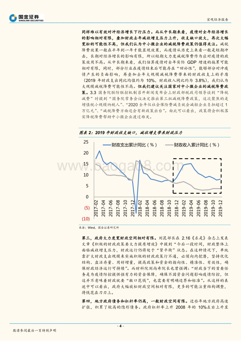 财政政策专题：财政有限扩张：2020年财政政策八个方向性问题.pdf_第4页