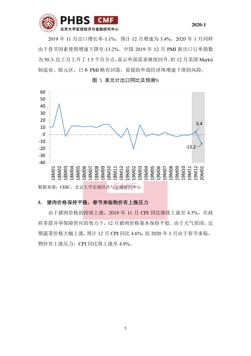 2020年1月月度宏观经济预测报告.pdf_第5页
