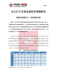 2020年1月月度宏观经济预测报告.pdf