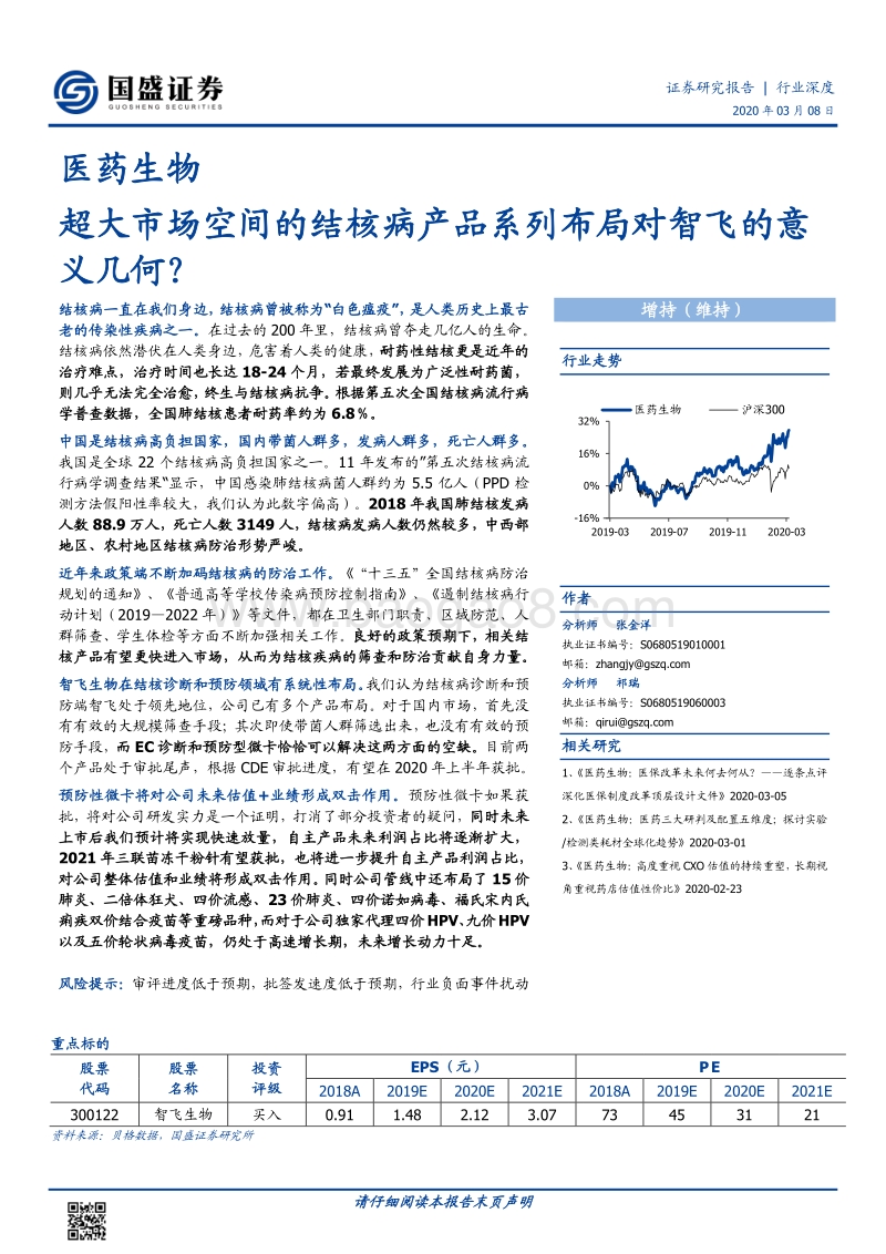 超大市场空间的结核病产品系列布局对智飞的意义几何？.pdf_第1页