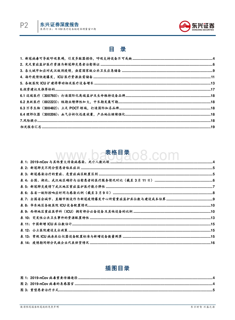 医药行业专题报告系列之一：环ICU医疗设备链迎来增量窗口期.pdf_第2页
