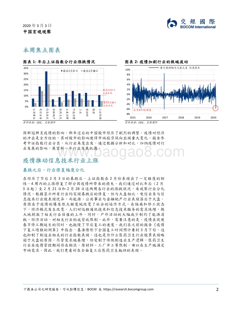 中国宏观观察：疫情下的行业投资策略.pdf_第2页