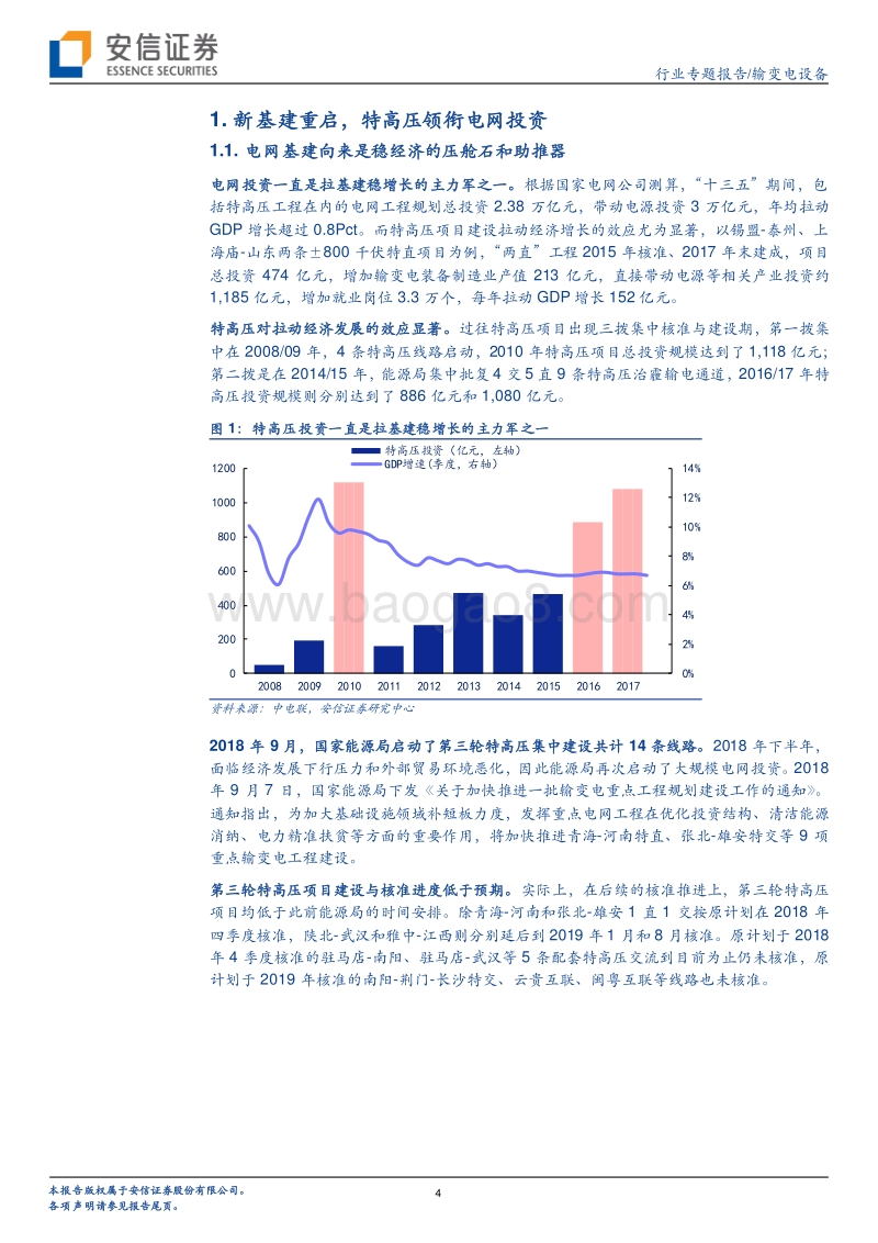 特高压专题之三：新基建起舞，特高压领衔电网投资.pdf_第4页