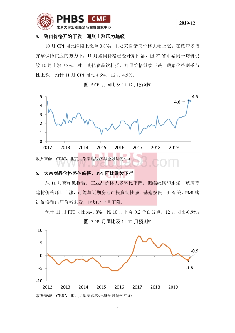 2019年12月月度宏观经济预测报告.pdf_第5页