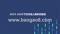 2019-2020下沉市场人群研究报告.pptx