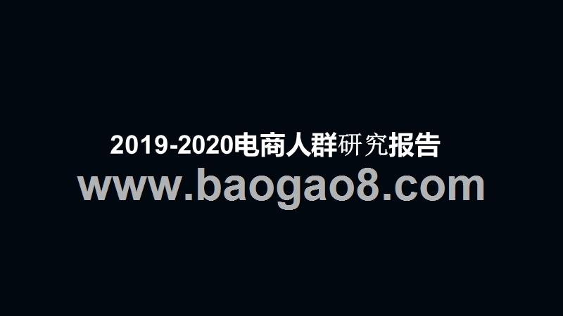 2019-2020电商人群研究报告.pptx_第1页