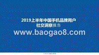 2019上半年中国手机品牌用户社交洞察报告.pptx