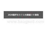2020医疗服务行业大数据分析报告.pptx