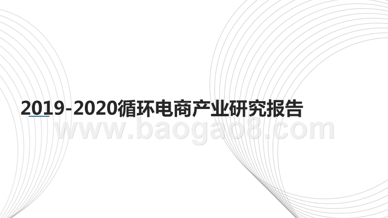 2019-2020循环电商产业研究报告.pptx_第1页