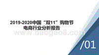 2019-2020中国“双11”购物节电商行业分析报告.pptx