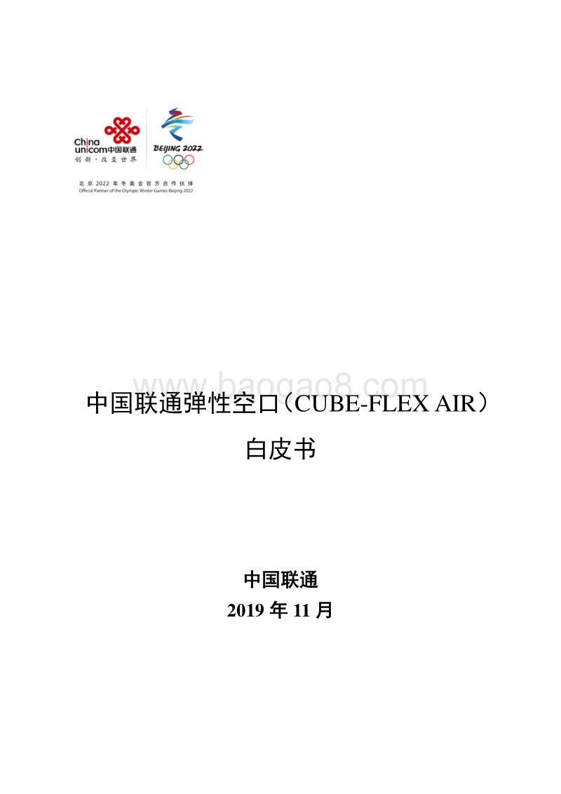 中国联通弹性空口（CUBE-FLEXAIR）白皮书.pdf_第1页
