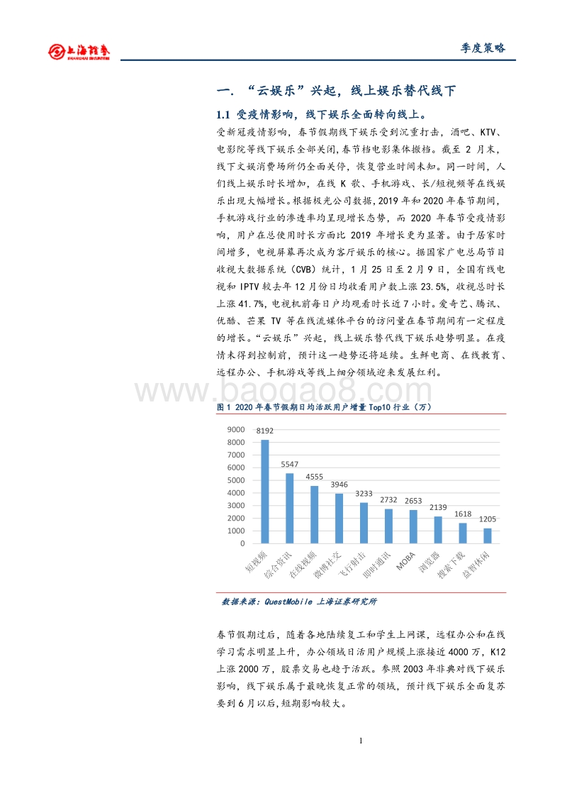 2020年文化娱乐行业春季投资策略：在线娱乐景气延续，游戏板块持续受益.pdf_第4页
