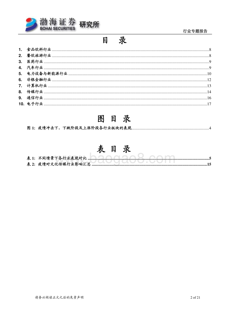 新冠疫情不同演进情景下的行业机会.pdf_第2页