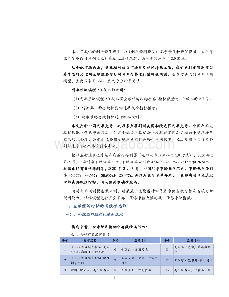 货币政策系列之七：利率预测模型2.0之中国：基于全球经济指标.pdf_第4页
