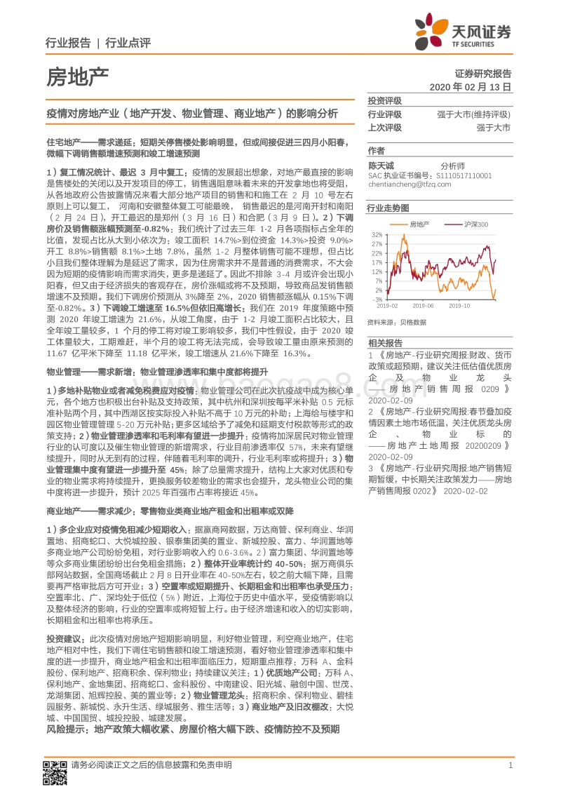 疫情对房地产业（地产开发、物业管理、商业地产）的影响分析.pdf_第1页