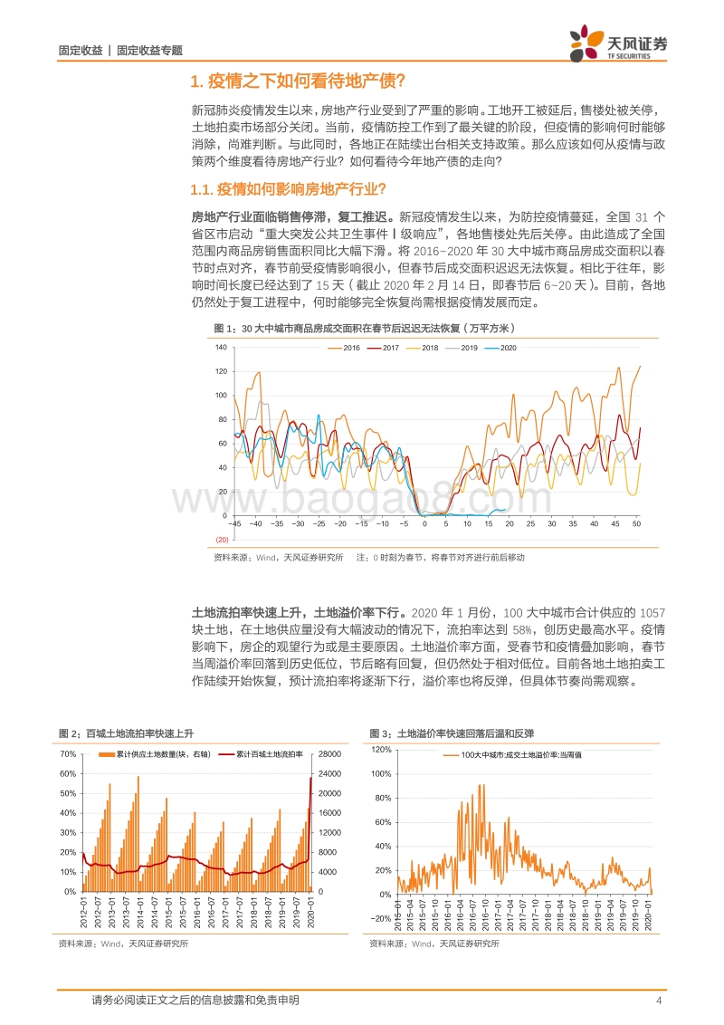 新冠疫情影响研究：疫情之下如何看待地产债？.pdf_第4页