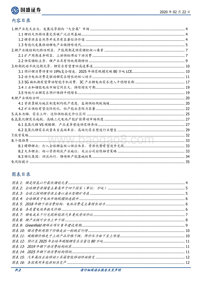 锂行业分析：短期动荡不改远景发展.pdf_第2页