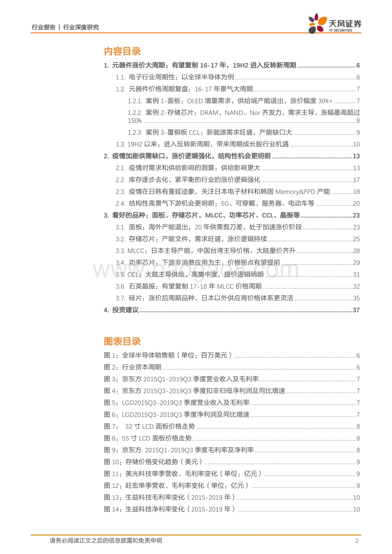 电子行业深度研究：2020年全球元器件涨价大周期与强化.pdf_第2页