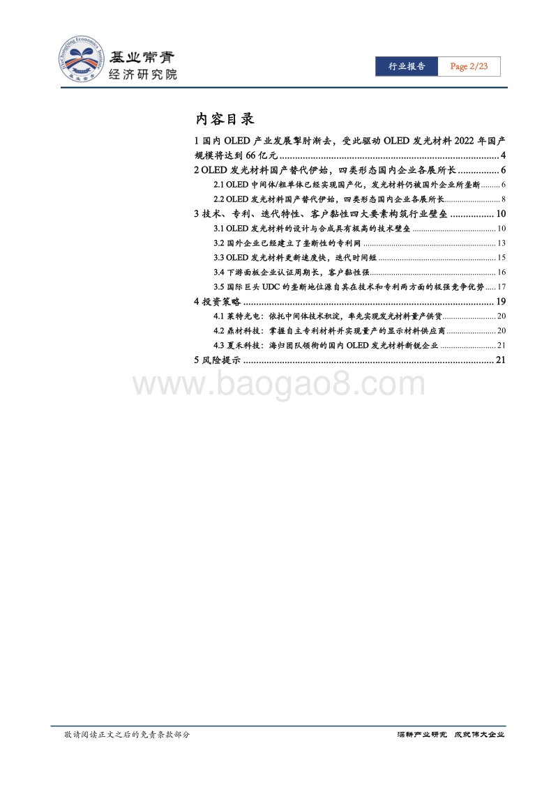 OLED材料系列报告二：OLED发光材料国产替代伊始，唯以技术之矛突破专利之盾.pdf_第2页
