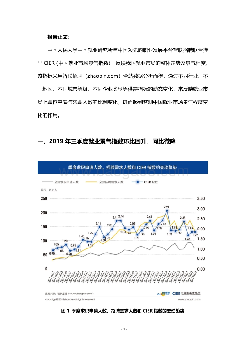 2019年第三季度中国就业市场景气报告.pdf_第3页