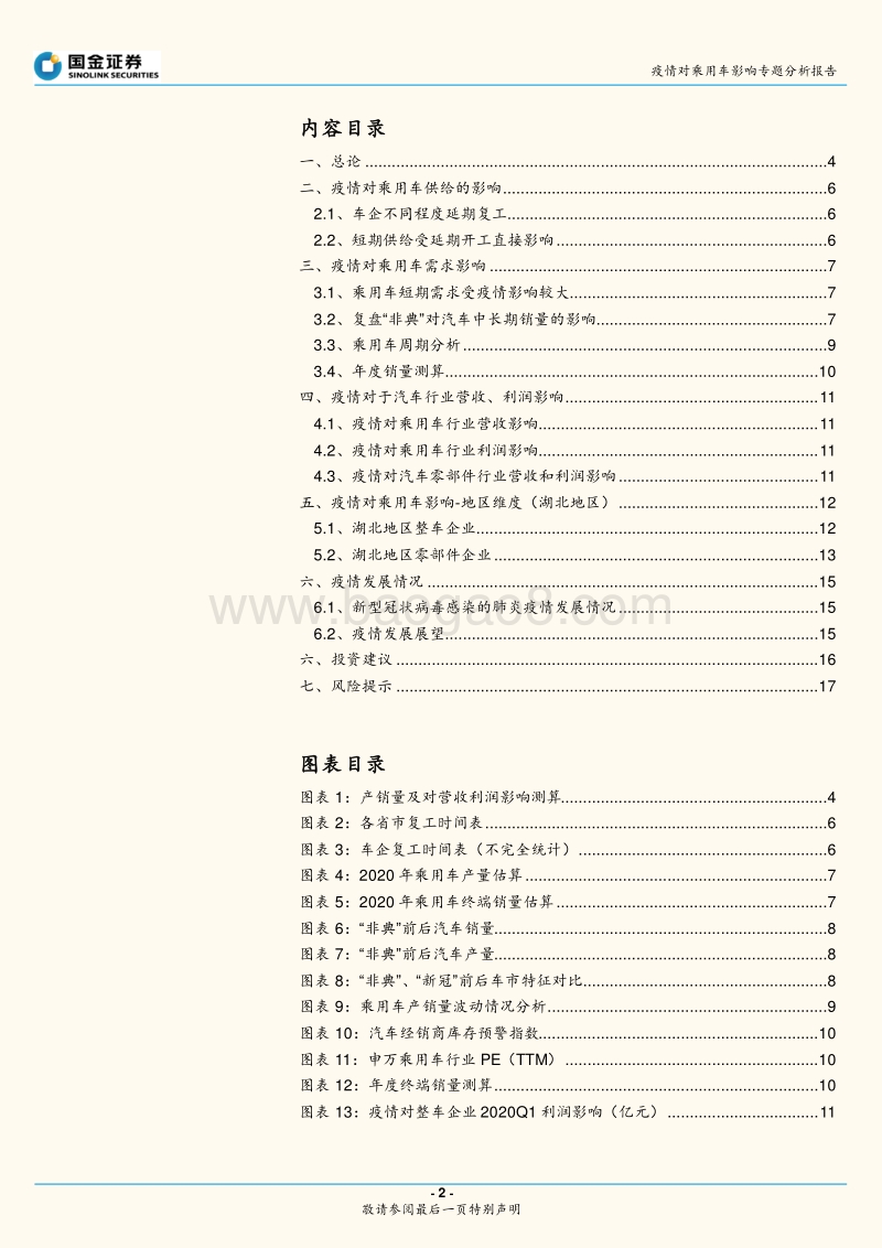 疫情对乘用车影响专题分析报告：短期产销受压制，中长期刺激需求.pdf_第2页