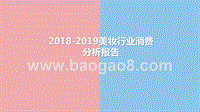 2018-2019美妆行业消费分析报告.pptx