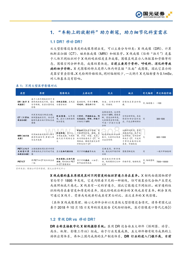 移动DR专题报告：移动DR：抗疫八面玲珑，后势大有所为.pdf_第3页
