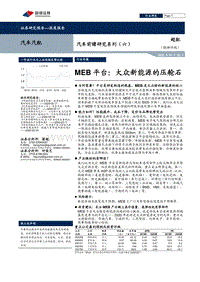 MEB平台：大众新能源的压舱石.pdf